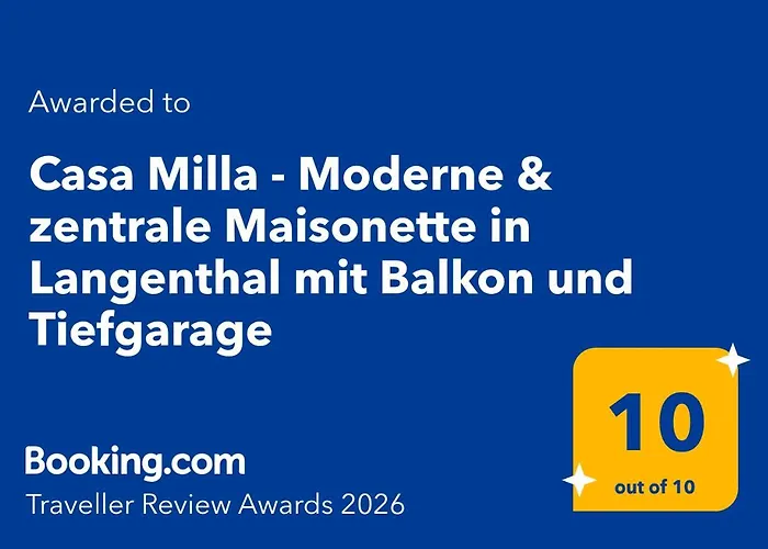 Apartment Casa Milla - Moderne & Zentrale Maisonette In Mit Balkon Und Tiefgarage Langenthal